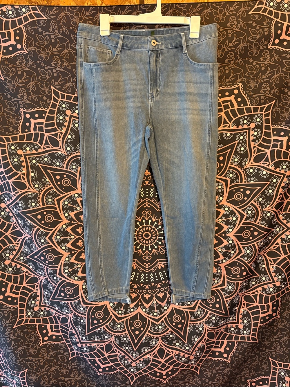 HALARA Mid Wash Skinny Stretch Jeans
